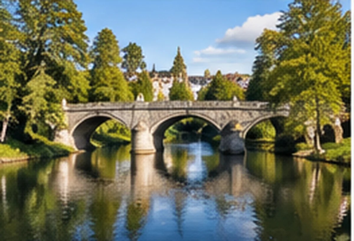 Historic stone bridge and riverside landscape in the Stirling area